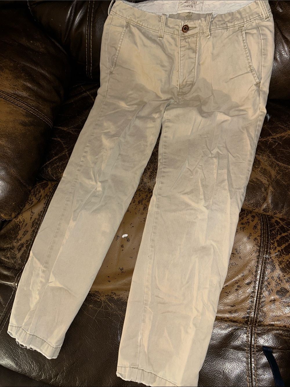 Hollister Tan Chino Pants - Straight Casual Fit